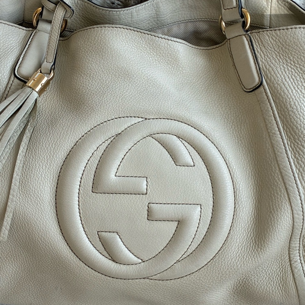 🤍 Gucci Soho Ivory Tote Bag - Picture 6 of 17